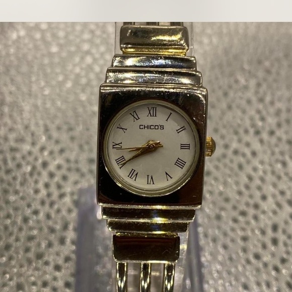 Chico's Two-Tone Rectangular Watch ^*^ - Picture 3 of 8